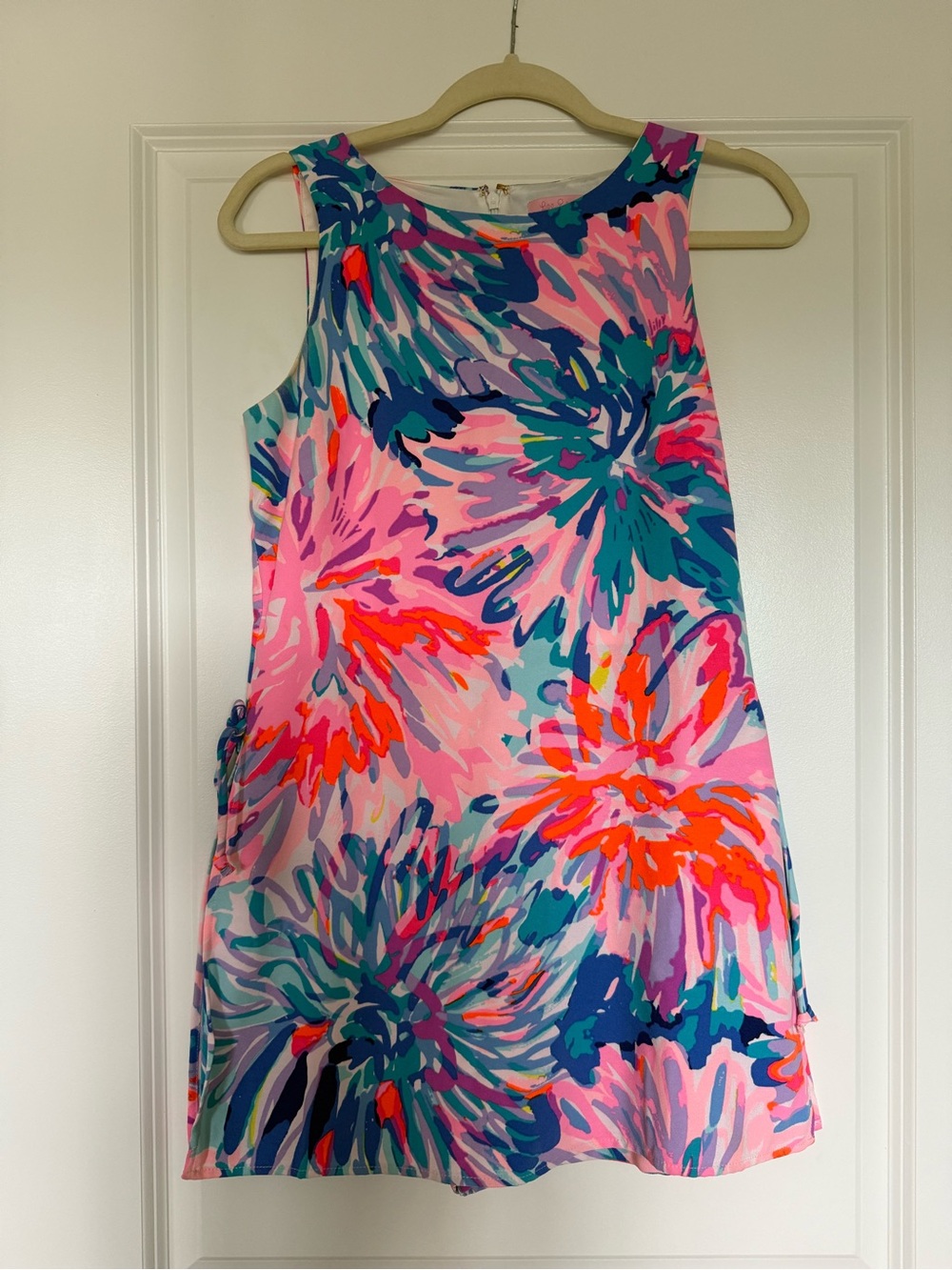 Lilly Pulitzer Pink Floral Multicolor Sleeveless Mini Dress
